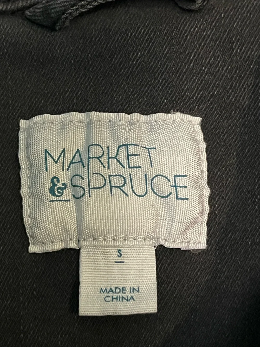 Market & Spruce Black Denim Jean Jacket - Picture 5 of 7